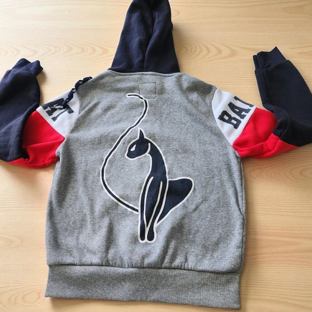 Vtg Baby Phat Y2K Cat Graphic Hoodie Jacket Gray Zip Teen Large Women Size Small